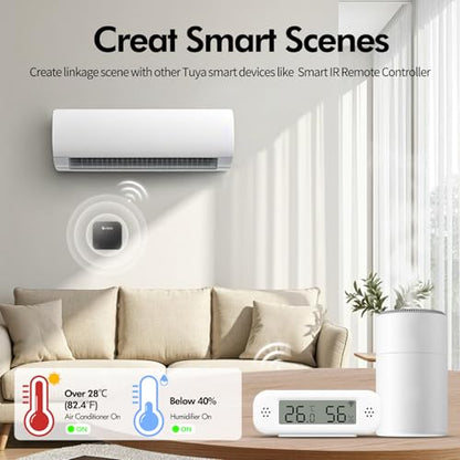 eMylo WiFi Thermometer Hygrometer, Mini Temperature Humidity Sensor 4 PCS