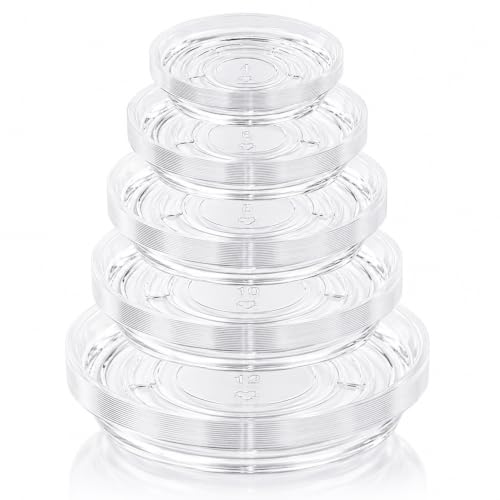 50 Pack Clear Plant Saucers for Indoors (4 6 8 10 12 Inch) Flower Pot Saucers for Potted Plants Plate Set Plant Trays for Indoors No Holes Plants Saucer Trays for Pots Drip Tray Bull Plastic Tray - color: Clear, size: 4 6 8 10 12 inch: 50 pcs