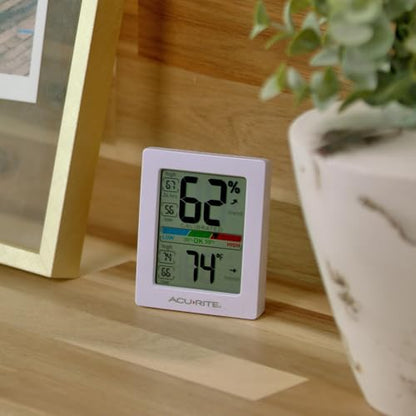 AcuRite Humidity Meter Hygrometer and Indoor Thermometer, Hygrometer - color: Hygrometer, size: 3 x 2.5 Inches