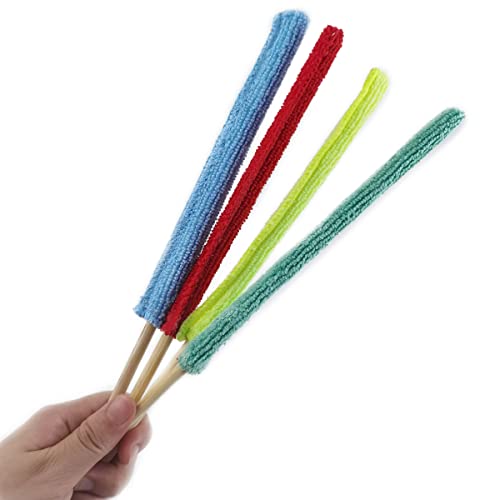 GXXMEI 30PCS Microfiber Detail Duster Sticks Crevice Cleaning Tool Brush Mini Detail Dusters for Cleaning Home Car Window The Smallest Spaces