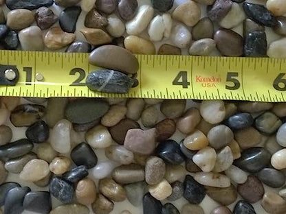 Voulosimi 10 LBS River Rock Stones, Natural Decorative Polished Mixed Pebbles Gravel,Outdoor Decorative Stones for Plant Aquariums, Landscaping, Vase Fillers - size: 10 LB