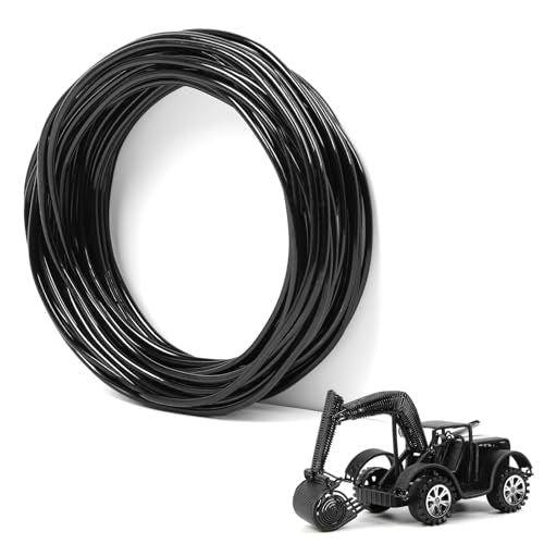 50 ft Black Aluminum Craft Wire, 16 Gauge 1.5mm Bendable Armature Wire - color: Black, size: 15 Gauge, 50 ft