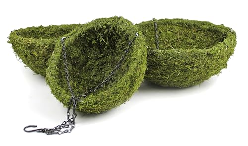 SuperMoss (29202) MossWeave Hanging Basket - Round, Fresh Green, Small (12.5 Diameter)" - size: Small (12.5" Diameter)