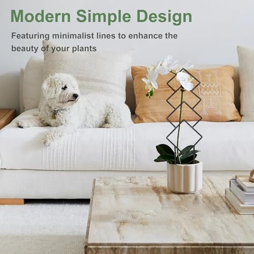 23in Plant Trellis for Climbing Plants Indoor, 4 Shapes | Trellis for Potted Plants with Ties, Metal Climbing Plant Support for Houseplant Flower Pothos, 4 Different Panels