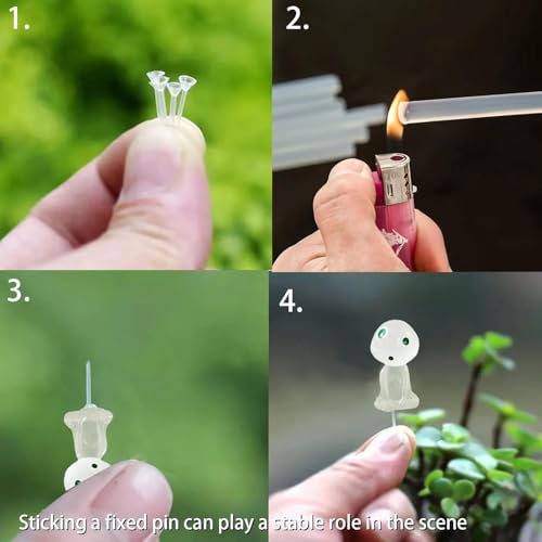 Glow in The Dark Tree Spirits, Mini Glow Fairy Garden Accessories Outdoor, Luminous Elves Tree Ghosts Figurines Kit with Mini Mushrooms for Garden Yard Bonsai Succulent Terrarium Decorations