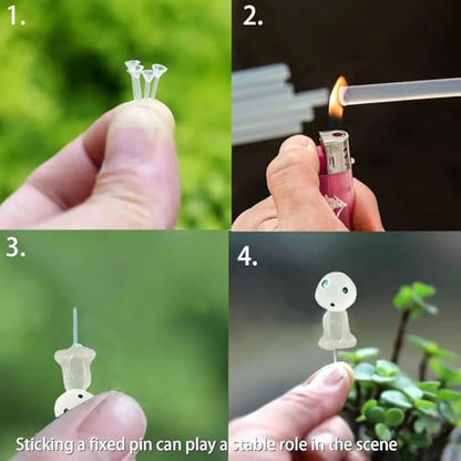 Glow in The Dark Tree Spirits, Mini Glow Fairy Garden Accessories Outdoor, Luminous Elves Tree Ghosts Figurines Kit with Mini Mushrooms for Garden Yard Bonsai Succulent Terrarium Decorations