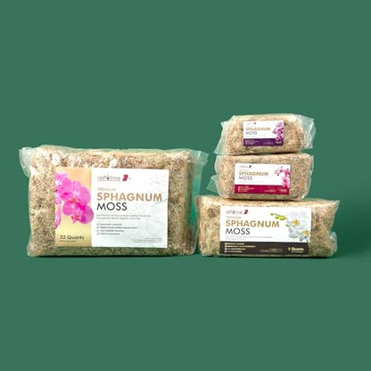 Premium Organic Sphagnum Moss, Orchid Moss - 8 Quarts (When Hydrated) - style: 8 Quarts
