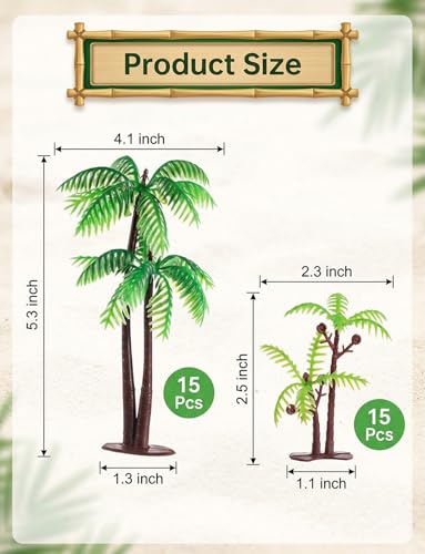 30 Pcs Miniature Trees Model Coconut Palm Trees