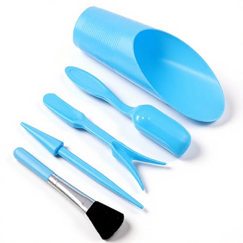 5 Pcs Succulent Tools Plastic Mini Hand Transplanting Tools Mini Garden Tool Set Bonsai Care Kit Succulents Care Kit for Gardening Plant Succulent Flower Planting (Blue)