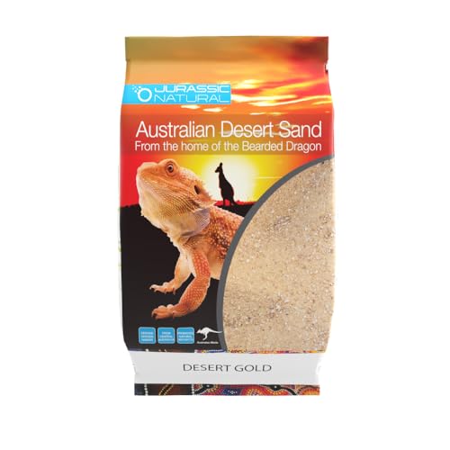 Jurassic Natural Australian Desert Dragon Habitat Substrate, Gold, 20lb - color: Gold, size: 20lb