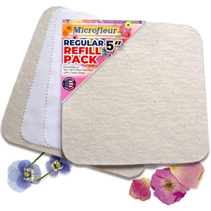 Microfleur Microwave Flower Press Refill Pack, DIY Floral Art - 5" (13 cm) - style: Refill Only