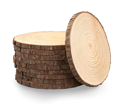Set of (10) Medium 9-11" Wood Slices for Centerpieces! Wedding and Baby Shower centerpieces (Set of 10 Medium (9-11")) - size: Set of 10 Medium (9-11")