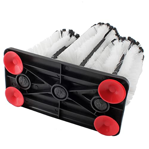 Bonsicoky 3 Brush Bar Glass Washer with Suction Base | Commercial Brush Cleaner, Bristle Brush, For Beer Cup, Long Leg Cup, Red Wine Glass, Kitchen Bar Use - color: 2 Short Brush + 1 Long Brush