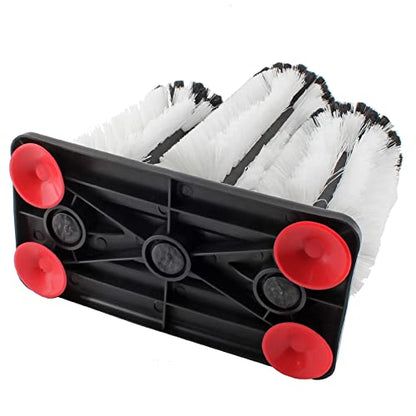 Bonsicoky 3 Brush Bar Glass Washer with Suction Base | Commercial Brush Cleaner, Bristle Brush, For Beer Cup, Long Leg Cup, Red Wine Glass, Kitchen Bar Use - color: 2 Short Brush + 1 Long Brush