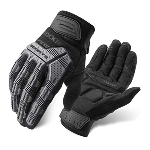 ROCKBROS Mountain Bike Gloves Dirt Bike Motorcycle Cycling with 6MM Gel Pad - size: US L = Asian XL
