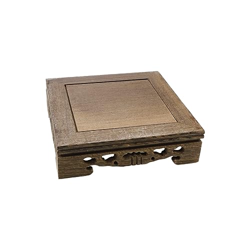 Furniture Wooden Display Stand Base, 4.84" Inner Diameter - size: Square; 5.5" x 5.5"