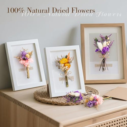 12/24 PCS Charming Dried Flowers Bouquet for Vase | Various Mini Dried Wildflowers with Stems Handmade Wildflowers Natural Real Flowers Bulk Flowers Craft (Blossoms, 24 PCS) - color: Blossoms