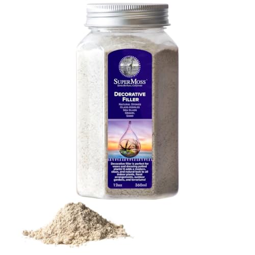 SuperMoss (24310 Decorative Sand – Fine White Sand for Vase Filler, Terrariums, Zen Gardens, Aquarium Sand, Crafts & Top Dressing for Plants, 12oz - size: 12oz