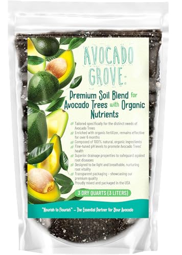 GARDENWISE Avocado Tree Soil – Premium Organic Potting Mix for Avocado Trees | Tailored pH & Organic Nutrients | Fast-Draining & Moisture-Retaining | Indoor & Outdoor Use (1 Quart) - color: Avocado Soil, size: 1 quart