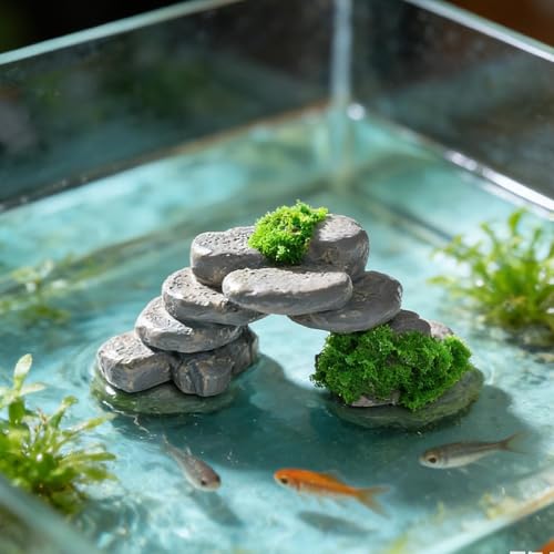 2Pcs Diorama Rocks Fake Rock Miniature Stone Statue for Diorama Supplies, Micro Train Landscape, Railway Sand Table, Zen Garden Accessories (Style5, 5.1x2.2cm) - color: Style5