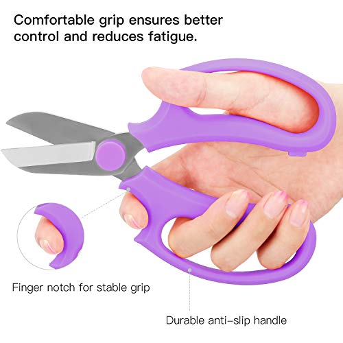 Housolution Flower Scissors, Premium Steel Garden Pruning Shears, Purple - color: Purple, size: 1 Pack