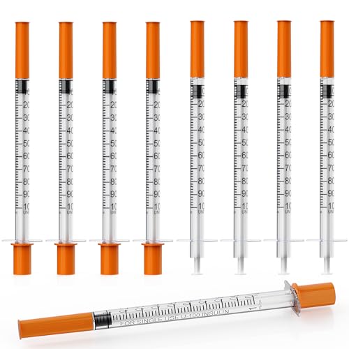 1ml/cc Syringe with Needle, 30 Gauge 5/16 Inch(8mm) Pack of 25 - size: 1ml-30G 5/16"