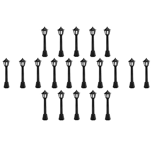 20 Pcs Mini Street Light Models Railway Train Post Lamps for DIY Dollhouse Micro Landscape Fairy Garden Accessories