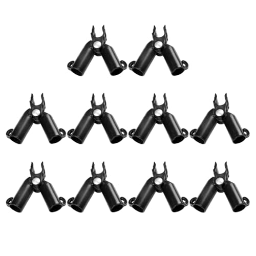 BESPORTBLE Adjustable Plant Trellis Connectors, 10 Pcs Plastice Plant Stakes Garden A-Type Connecting Joint Buckle for Garde Stake Connectors 16mm - size: 7.2X3.2X1.6CM