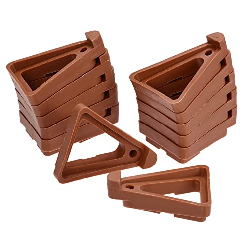 MECCANIXITY 12 Pcs Plant Pot Feet 2.8" Invisible Plastic Stand Holders Risers for Flower Plant, Indoor, Outdoor, Patio, Deck, Garden, Greenhouse (Brick Red) - color: Red