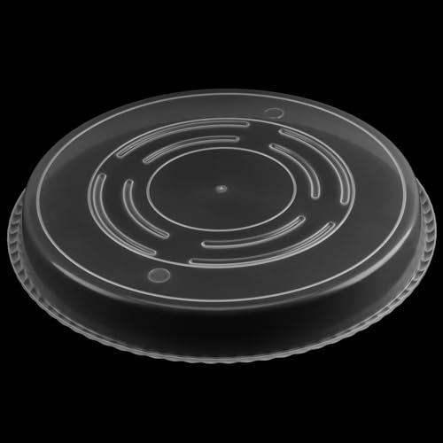 HAKZEON 12 Pack 14 Inch Round Plant Saucers, Clear Plastic Plant Saucer Drip Tray, Heavy Sturdy Plant Trays, Planter Flower Pots Saucers for Indoors, Outdoor, Garden