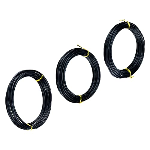 Antrader Bonsai Training Wire Set,Anodized Aluminum Wire 2.5mm/3.0mm/4.0mm - color: Black