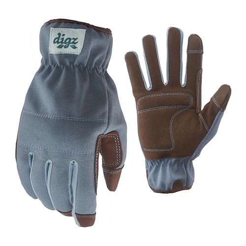 Digz Gardening Gloves, Garden Gloves for Women - color: Blue, size: Large