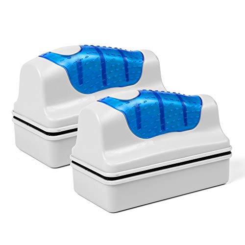 DaToo Aquarium Cleaner Fish Tank Glass Cleaner Algae Cleaner Scraper Magnetic Scrubber Algae Clean Brush, 2 Pcs,Size Large, 1 Yr Warranty - color: L (2pcs)