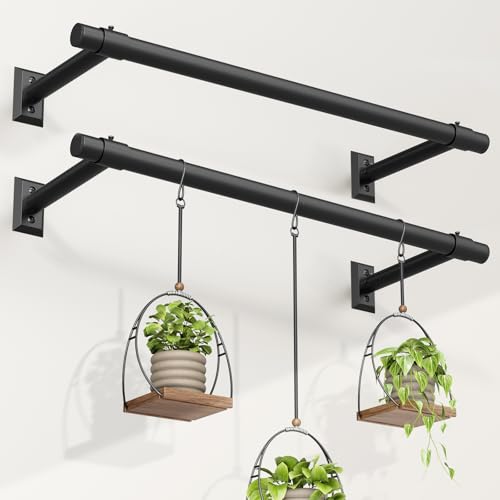 2 Pack Plant Hanging Rod, 32 Inch Window Plant Hanger for Indoor Plants - size: 32 Inch-2Pack