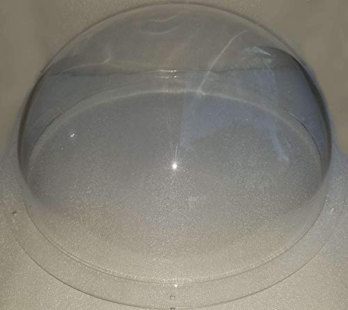 Acrylic Dome/Plastic Hemisphere - Clear - 14" Diameter, 3/4" Flange with Pre-Drilled Holes - size: 14" with Holes