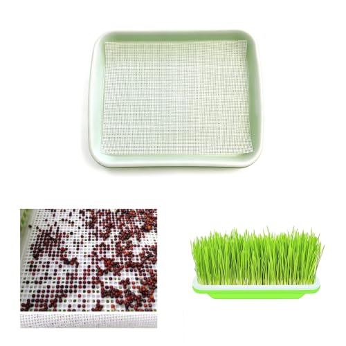 4pcs Seed Sprouting Mesh, Silicone Seed Sprouting Mat, Hydroponic Growing Mats, Germinating Pads for Microgreens Growing Kit,11.4" x 11.8",Trays NOT Included