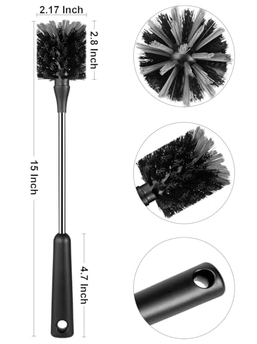 Bottle Brush, Long Stainless Steel Handle Water Bottle Brush Cleaner, Sports Bottle Scrubber, Kitchen Scrub Cleaning Brushes for Beer Bottles, Cups, Wine Glasses, Coffee Mugs, Tumblers, Thermos - style: 1 Pack
