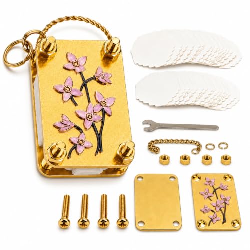 Mini Flower Press Keychain, Portable Micro Flower Press Kit with 20 Reusable Specimen Papers, Handcrafted Metal Miniature Flower Preserving Tool for Hikes and On-The-Go Nature Crafts. (Bluest) - color: Bluest