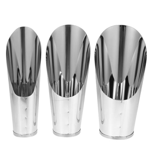 Abaodam 3pcs Stainless Steel Soil Scoop Set Plant Soil Scoop Bonsai Bucket Shovel Cup for Succulent Potting Transplanting Weeding Garden Moving