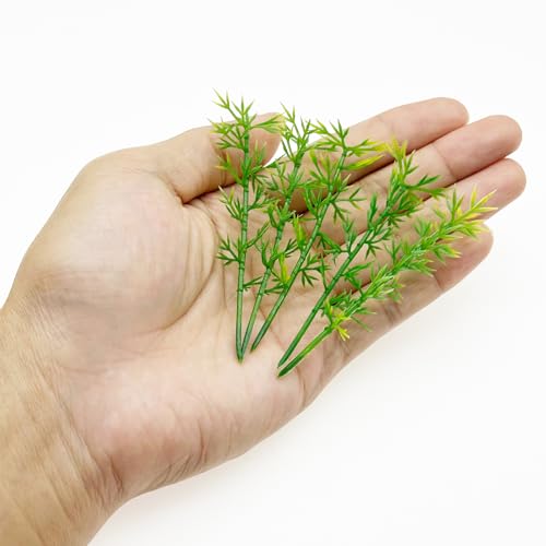 Woohome Model Miniature Bamboo Trees, Green Plastic Bamboo Trees for Building Model, Home Miniature Landscape Landform Diorama Project, 100 PCS, 2.36’’ and 3.15’’ - color: 100pcs 8cm