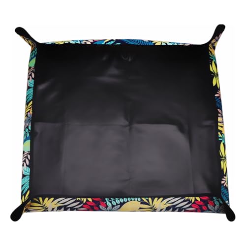 HARFINGTON Repotting Mat 29.5" x 29.5" Oxford Cloth Waterproof Plant Repotting Mat Foldable Portable Gardening Potting Tray with Metal Buckle for Indoor Plant Change Soil, Multicolor - color: Multicolor, size: 29.5" x 29.5"