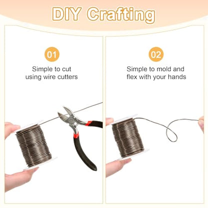 M METERXITY 1-Pack Bonsai Training Wire, 1mm x 49ft/15m Anodized Aluminum Bonsai Tree Wire for Fine Trunk/Gardening Branch/DIY Crafting [Brown] - color: Brown, size: 1mm x 49ft/15m