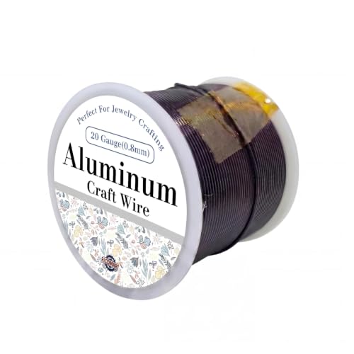 20 Gauge Aluminum Craft Wire Black 426FT 0.8mm, Jewelry Making, Flexible Bendable Armature Wire for Sculpting, Floral Crafts, Metal Wire Wrapping, DIY Art Projects & Wreath Making - color: Black, size: 20gauge