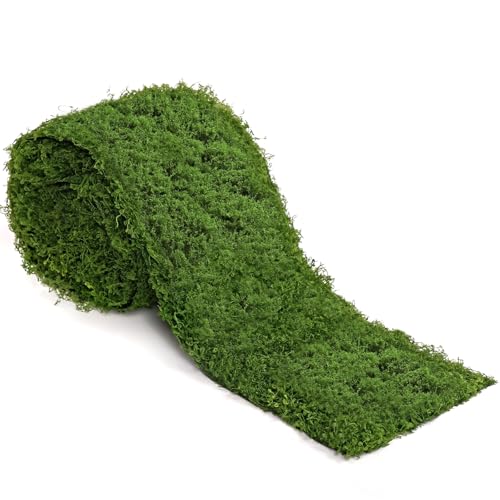 Betylifoy Artificial Moss Mat, 4"x47" Dark Green Fake Moss Roll for Crafts - color: Dark Green, size: 4x47inch/10x120cm