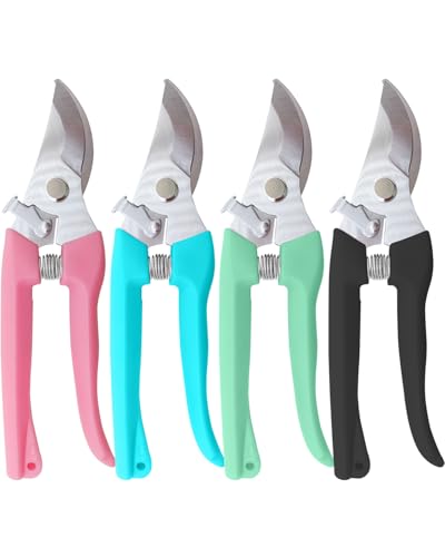 Flower Scissor, Floral Shear for Cutting Fresh Flowers (Multicolor, 4 Pack) - color: Multicolor, size: 4 Pack