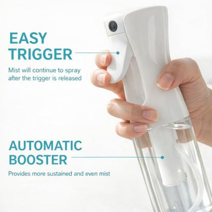 Continuous Spray Bottles,Spray Bottle for Hair&Water Spray Bottle for Travel Essentials, Multi-Use ，Beauty， Care, Makeup, Hydration & Pet Grooming-200ml