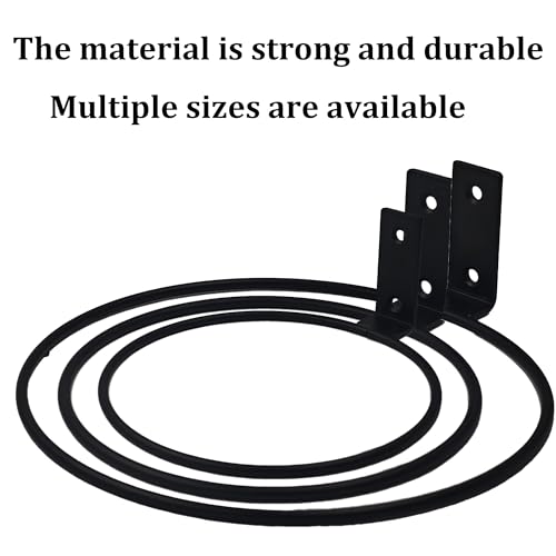 2Pcs 4 Inch Flower Pot Holder Ring, Wall Mounted Black Metal Planter Hanger, Heavy Duty Plant Bracket for Fence Balcony Home Garden Yard - size: 4 Inch