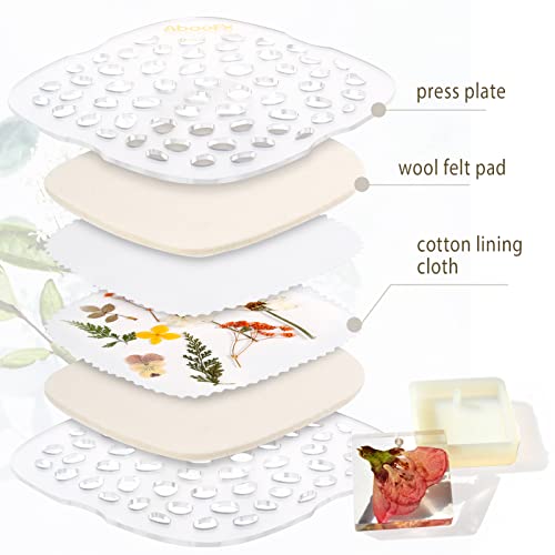 Aboofx Microwave Flower Press Kit, 6.3" Quick Drying Pressed Flower - size: 6.3 x 6.3 inches