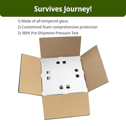 11 Gallon Tall Reptile Glass Tank 12"x12"x18" with Drainage Hole - Pre-Assembled Vertical Reptile Cage Enclosure for Arboreal Geckos,Chameleon,Lizard,Tree Frog and Snake - size: 12*12*18inch with drainage hole