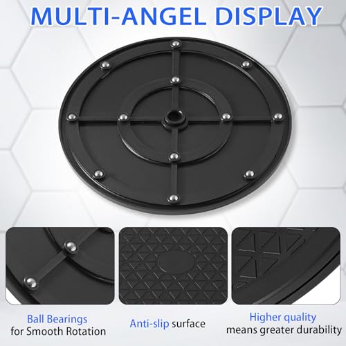 8 Inch Heavy Duty Rotating Swivel Stand - Lazy Susan with Steel Ball Bearings for Model Base/Rotating Plants/Crafts Stand Monitor/TV/Monitors/Potted Plants (360˚ Rotation) - size: 8 inch
